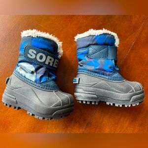 Sorel Kids Blue and Black Snow Boots